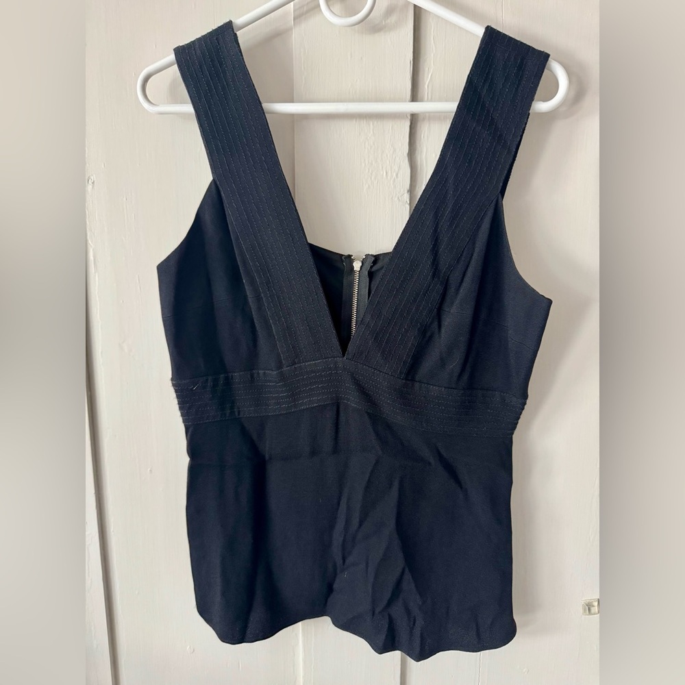 Trouvé Deep V Tank Top, Black